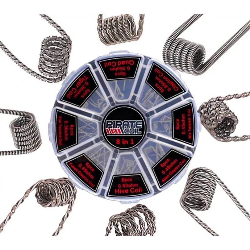 Clapton Wire Pre Built - 48 قطعة/مجموعة 8 في 1 ملفات
