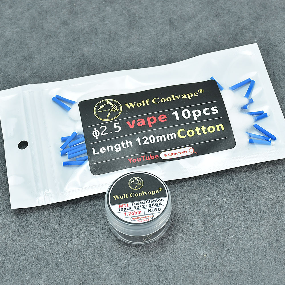 وولفكولي vape-سلك تسخين مسبق ا - مراجعة Clapton Wire Pre Built وسعره